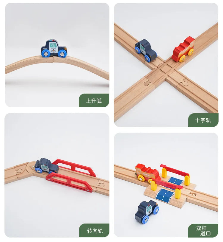 Wooden Train Track Expansion Set – Compatible with All Major Brands