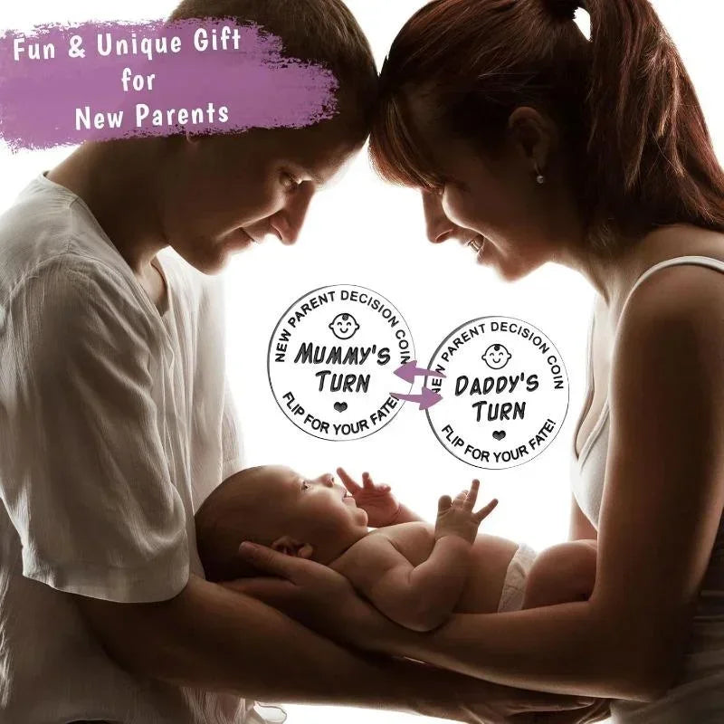 Funny Decision Coin for New Parents – Pregnancy Gift for Expecting Moms & Dads
