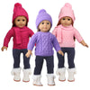 3-Piece Knit Doll Outfit: Sweater, Hat & Pants