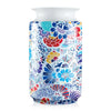 Blue and white porcelain 3D puzzle shaped like a flower vase with intricate floral patterns