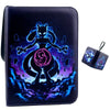 A black PU leather card binder featuring a glowing Venom character design on the cover.