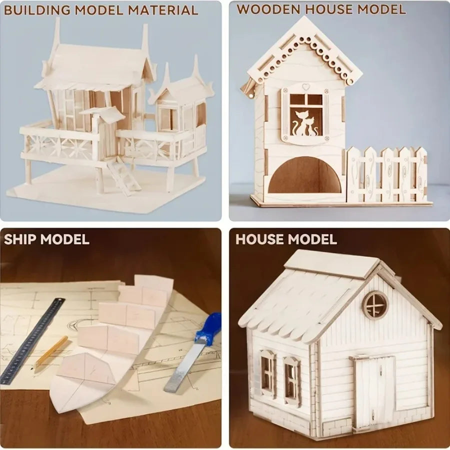 Unfinished Wood Square Sheets for Crafting and Engraving