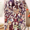 A detailed illustration of characters from Demon Slayer anime used as a jigsaw puzzle.