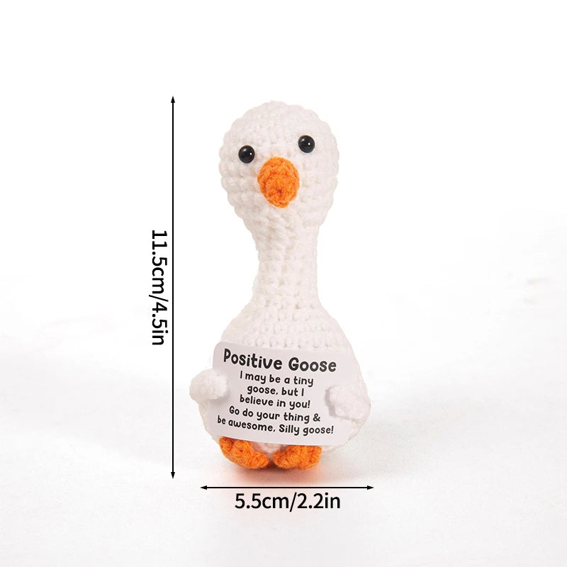 Handmade Crochet Positive Doll with Hugging Card