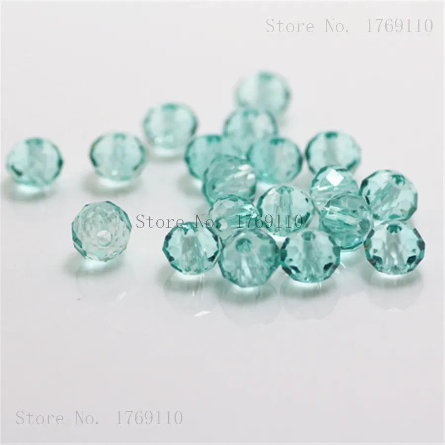 Faceted Crystal Glass Rondelle Beads for Jewelry Making