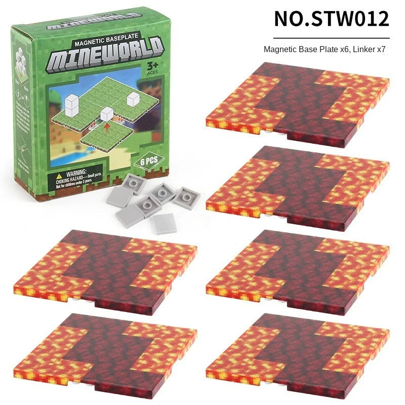 Magnetic Building Block Base Plates for Creative Play