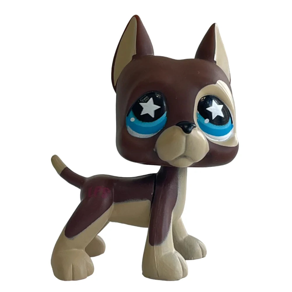 Sammler-Kittenfigur mit braunem und tanigem Fell und großen blauen Augen.