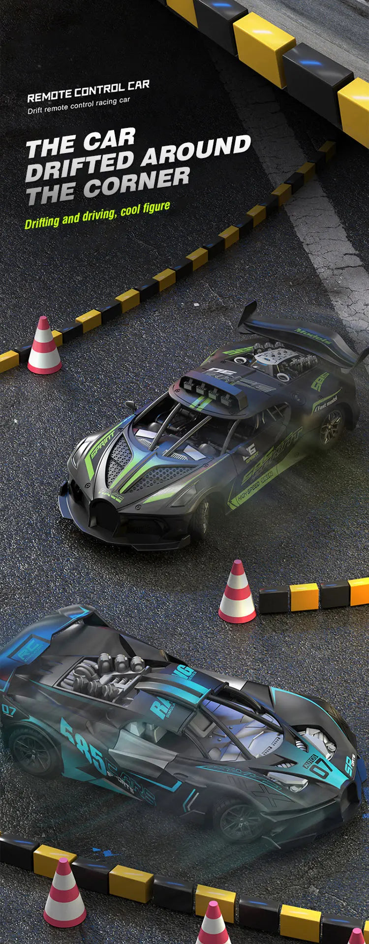 1:20 Scale High-Speed RC Drift Car with Remote Control