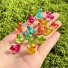 Colorful Resin Duck Figurine Set for Garden & Aquarium Decor