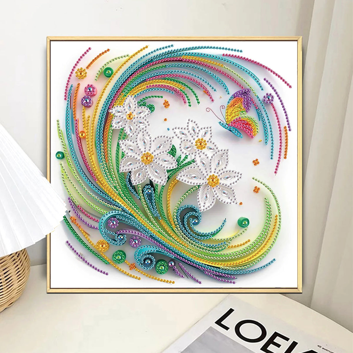 Special-Shape Diamond Art Painting Kit – Colorful Floral Design for Adults & Beginners
