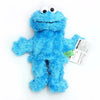 A bright blue hand puppet plush toy resembling a fuzzy creature with large white eyes.