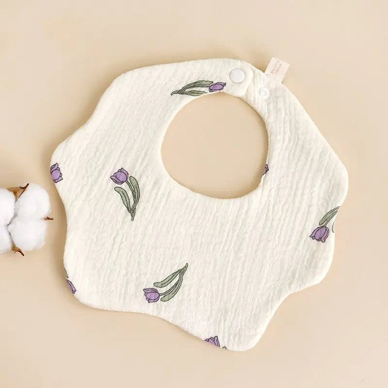 6-Layer Cotton Gauze Baby Bibs (3-Pack)