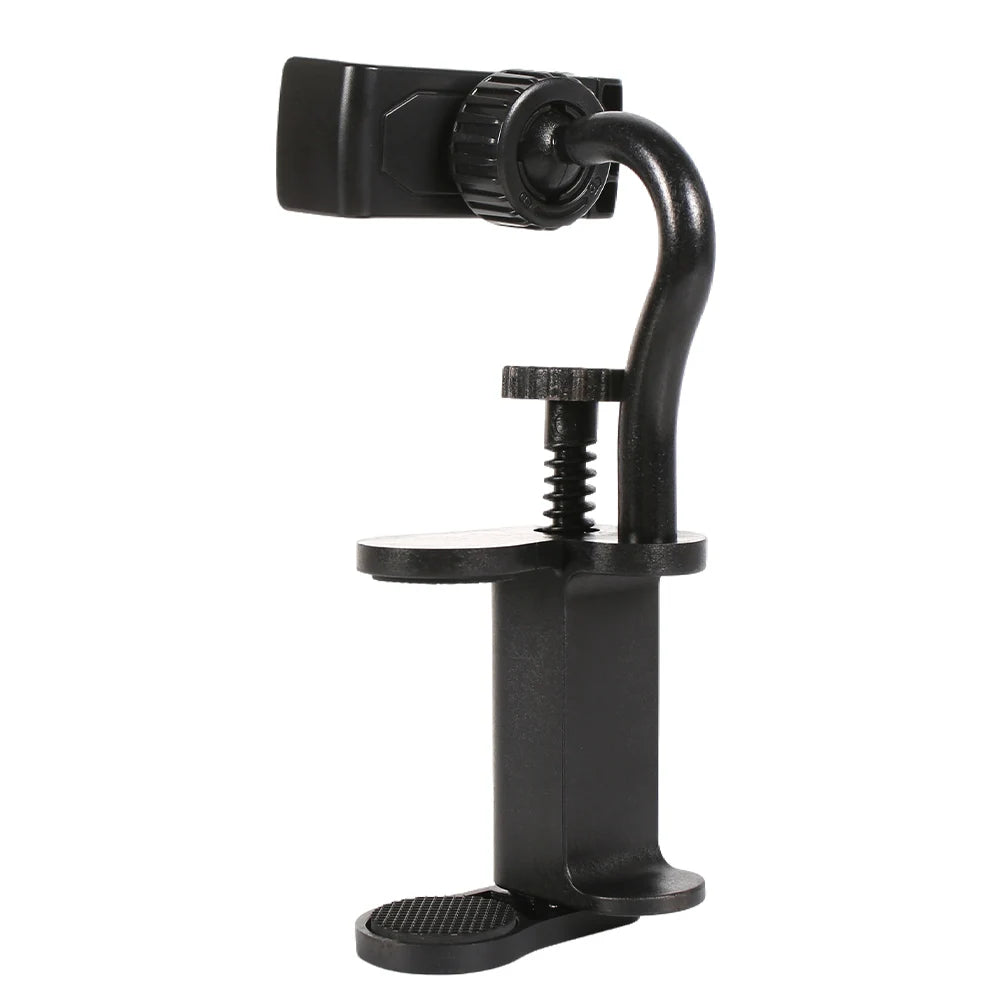 Black adjustable guitar phone holder for hands-free streaming and recording