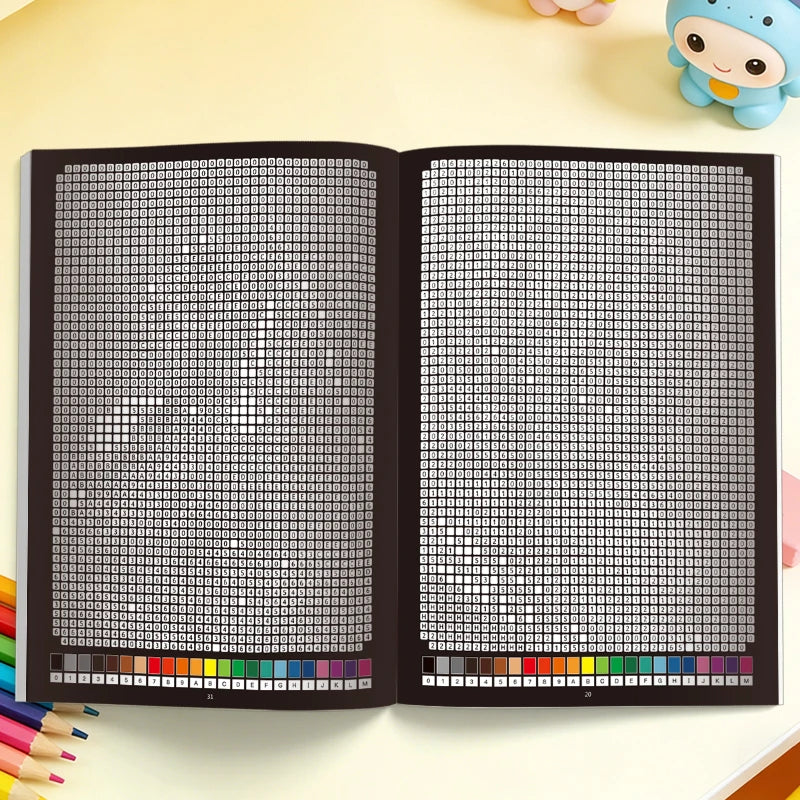 Mosaic Pixel Art Coloring Book for Adults – Stress-Relieving Mystery Scenes