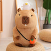 Adorable Capybara Plush Toy with Cute Turtle Backpack