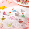 Colorful Resin Duck Figurine Set for Garden & Aquarium Decor