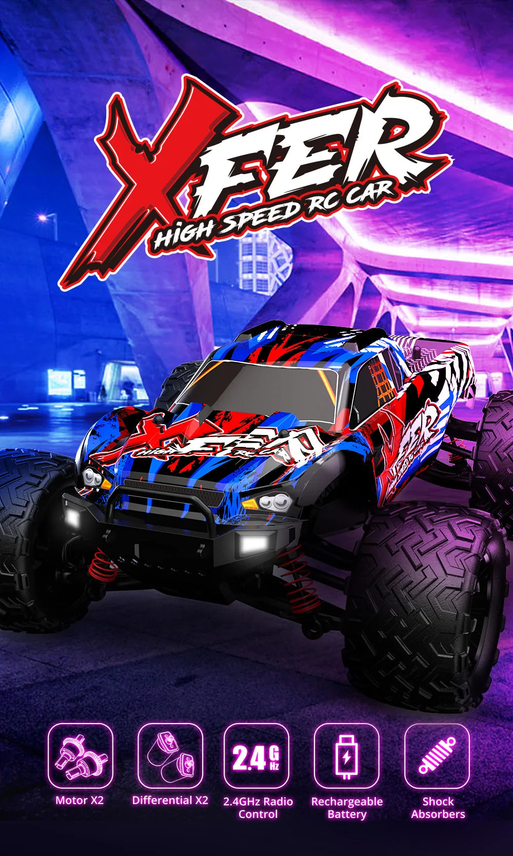 1:16 Scale Remote Control Off-Road Monster Truck
