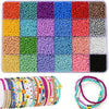Assortment of 2400 pieces of 3mm glass seed beads in various colors for jewelry making and crafts