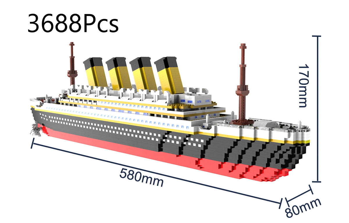 Micro Building Block Titanic Ship Model Kit for Adults and Teens