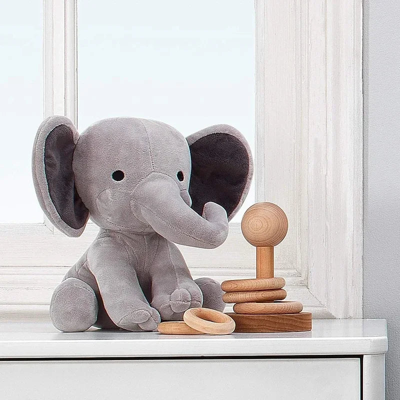 Soft Gray Elephant Plush Toy – Cuddly Stuffed Animal