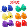 A set of six colorful balance stones or sensory training toys for children.