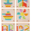 Wooden Clip Beads Color Sorting & Fine Motor Skills Toy
