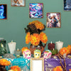 A collection of diamond painting kits featuring animals, including a lion, a tiger, and various floral and natural themes.