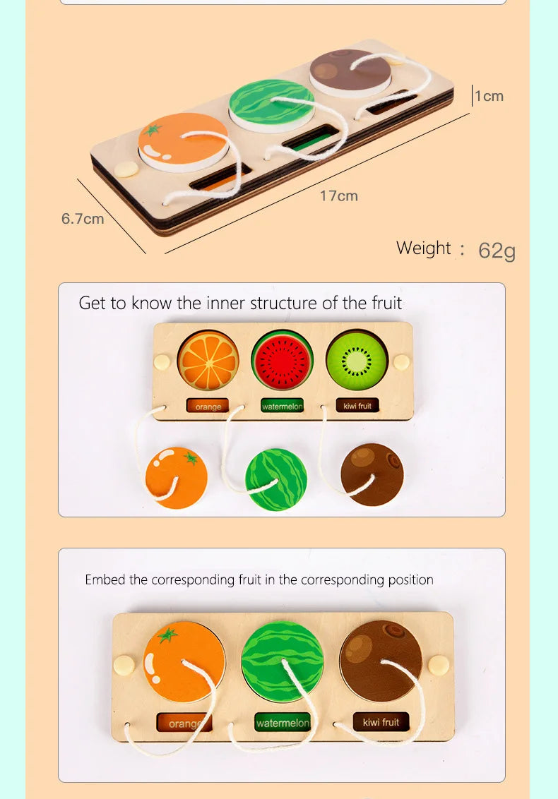 Montessori Wooden Busy Board for Toddlers