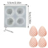 A silicone mold tray showing five round, light gray silicone molds for crafts.
