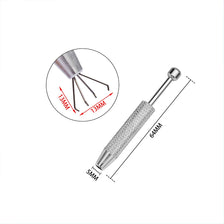 A silver precision bead and jewelry pick-up tool with a long shaft and a small pick end.