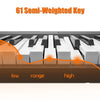 61-Key Portable Keyboard Piano with Stand, Bench, Headphones, and Pedal