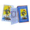 A box set of Universal Waite Tarot Deck and guide book featuring illustrations of tarot cards.