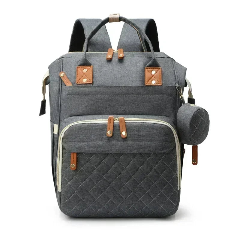 Large Waterproof Diaper Bag Backpack with Insulated Bottle Pocket