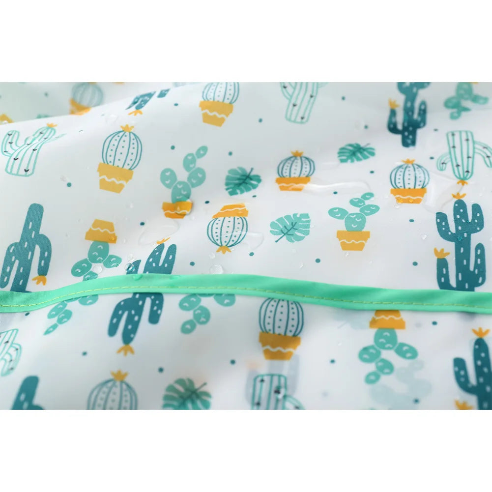 Waterproof Long-Sleeve Baby Bib with Art Smock Design