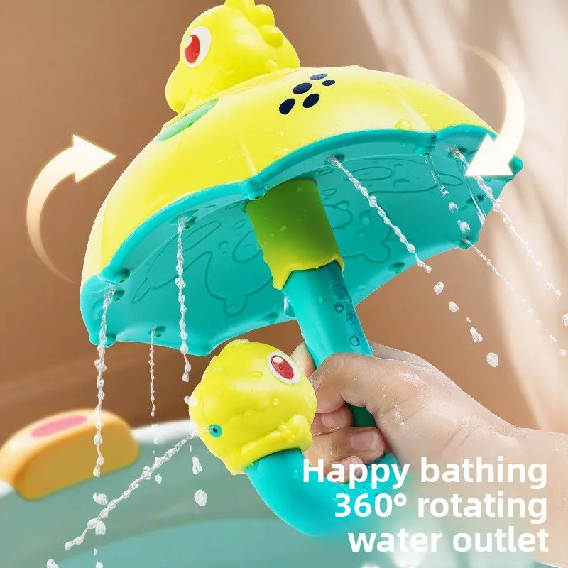Rotating Water Umbrella Bath Toy for Toddlers – Duck & Dinosaur Sprinklers