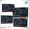A collection of Armored Core VI weapon sets, including set 01, 02, and 03, packaged in boxes.