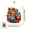 Premium Wooden Jigsaw Puzzle – Villa Peacock Owl Landscape