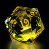 Liquid Core Glow D&D Dice Set with Sharp Edges