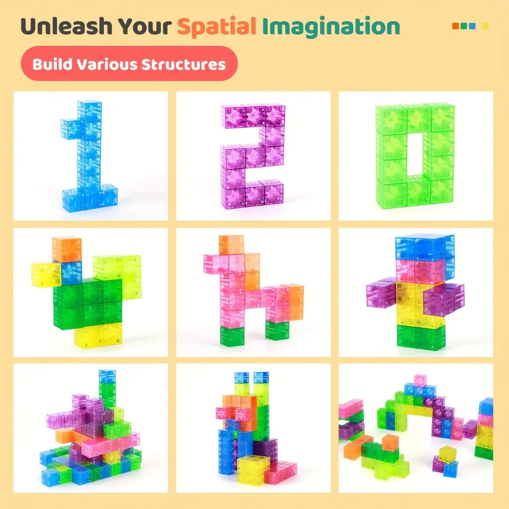 Magnetic Building Blocks – Colorful STEM Construction Set for Kids