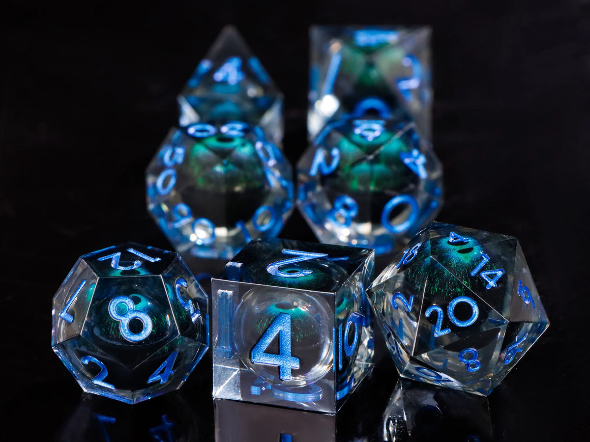 Resin Polyhedral Dice Set for Tabletop Gaming