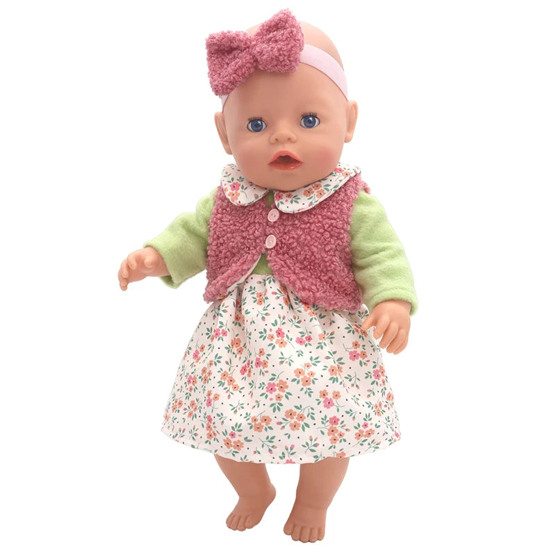 Doll Outfit Set with Hat for 17-43 cm Baby Dolls