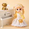 16cm Articulated Fashion Doll with Big Eyes and Dress-Up Outfit
