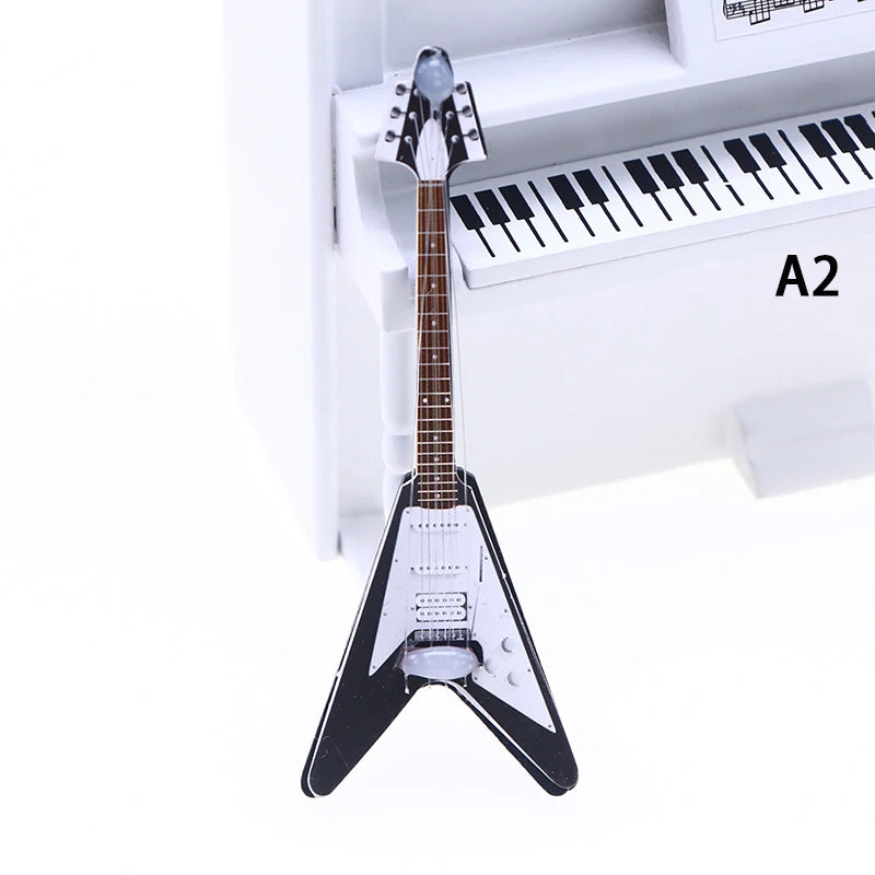 Miniature Electric Guitar for Dollhouse Decor