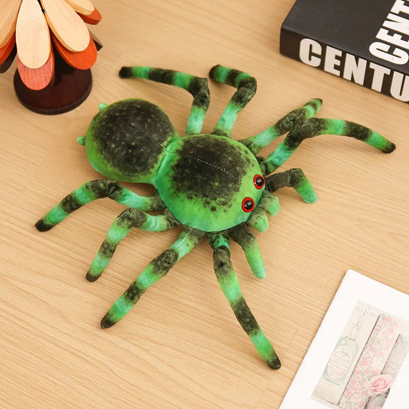 Realistic Tarantula Spider Plush Toy - Soft Cuddly Halloween Stuffed Animal