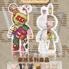 43cm Creative Bear Building Blocks – Candy Color Fluid Art Model for Adults