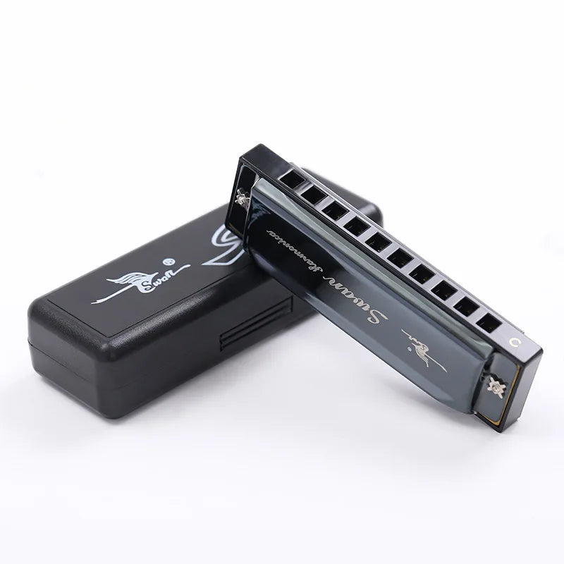 10-Hole C Diatonic Harmonica with Carrying Case