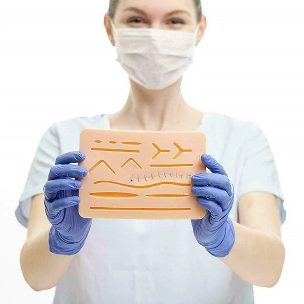Suture Practice Kit with Reusable Skin Pad for Medical Training