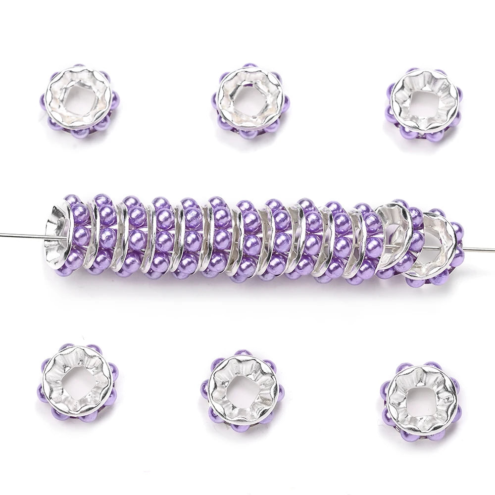 Mixed Pearl and Metal Spacer Beads for Jewelry Making