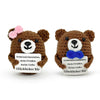 Handwoven Bear Emotional Support Doll – Cute Crochet Desk Companion
