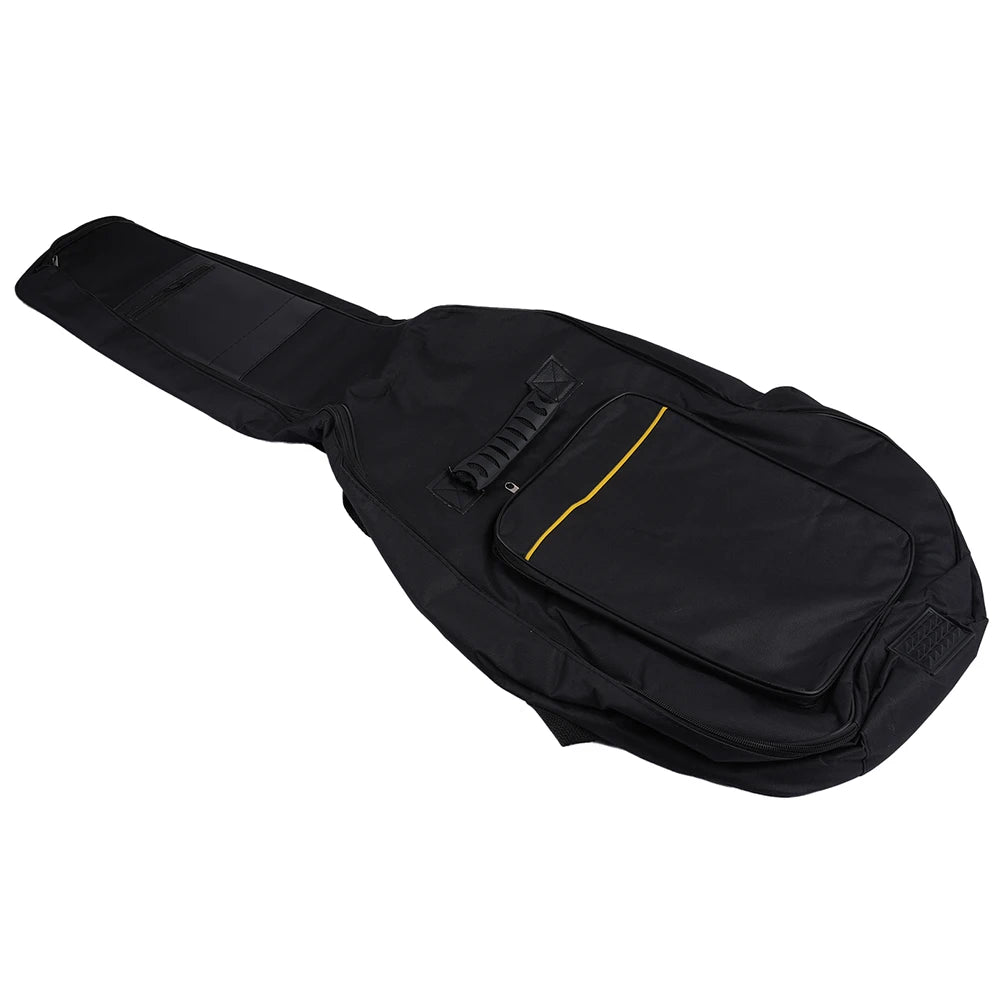 Black padded water-resistant guitar bag designed for 41-inch acoustic and classical guitars